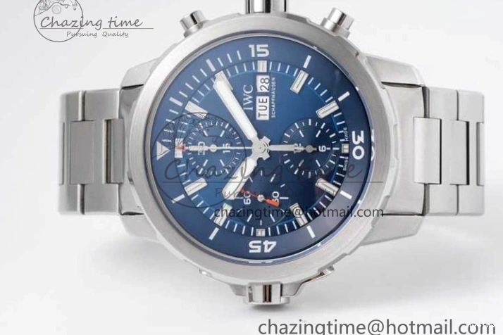 MIROTIME 1218 Aquatimer Chrono SS V6SF 1:1 Best Edition Blue Dial on SS Bracelet A Modern 7032